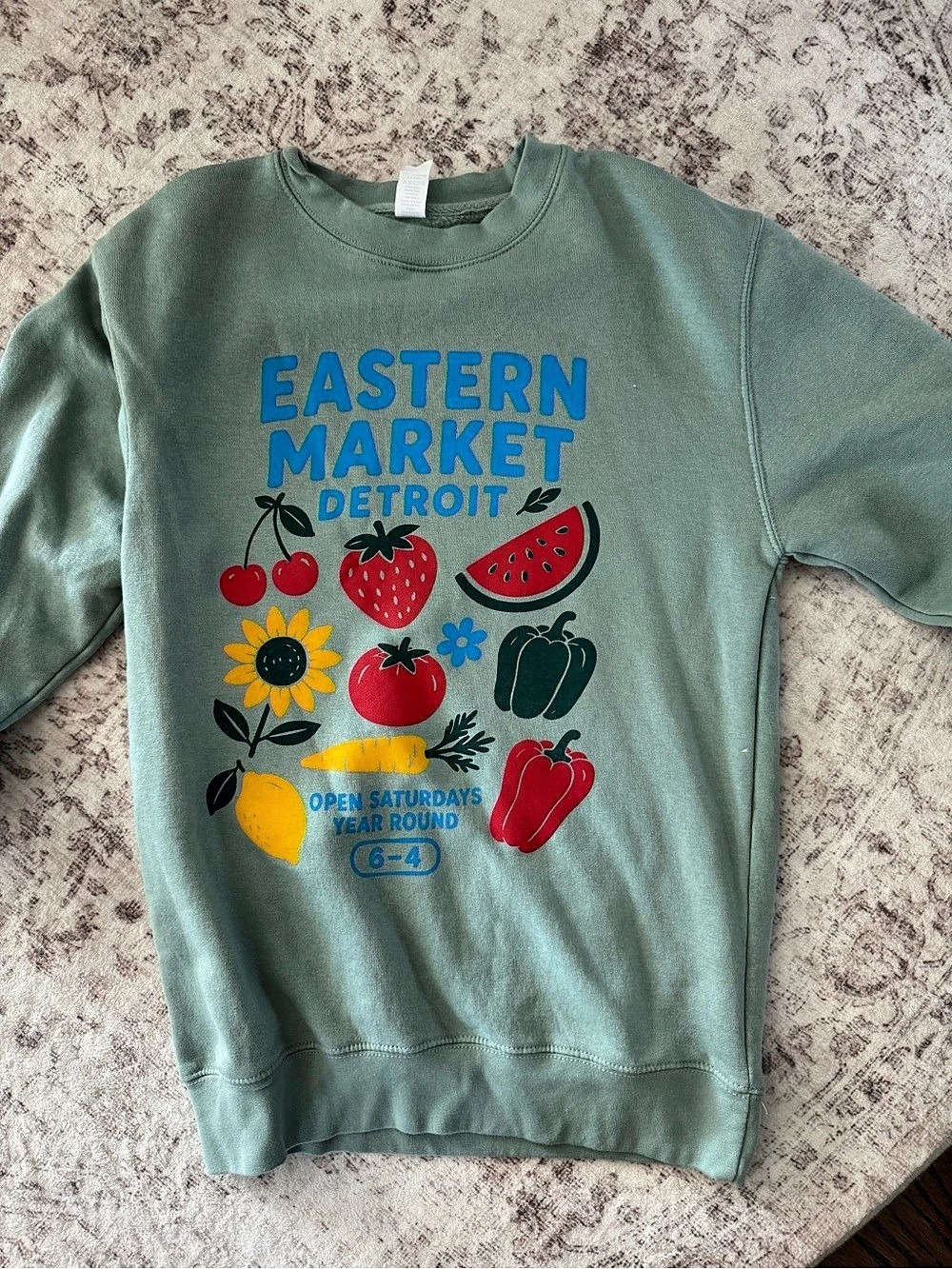 Eastern Market Detroit Graphic Sweatshirt Size Small Like New